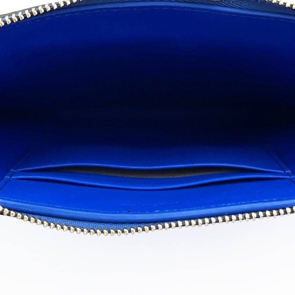 Celine Tri Color Blue Red Beige Envelope Zipped Clutch - Picture 4 of 5